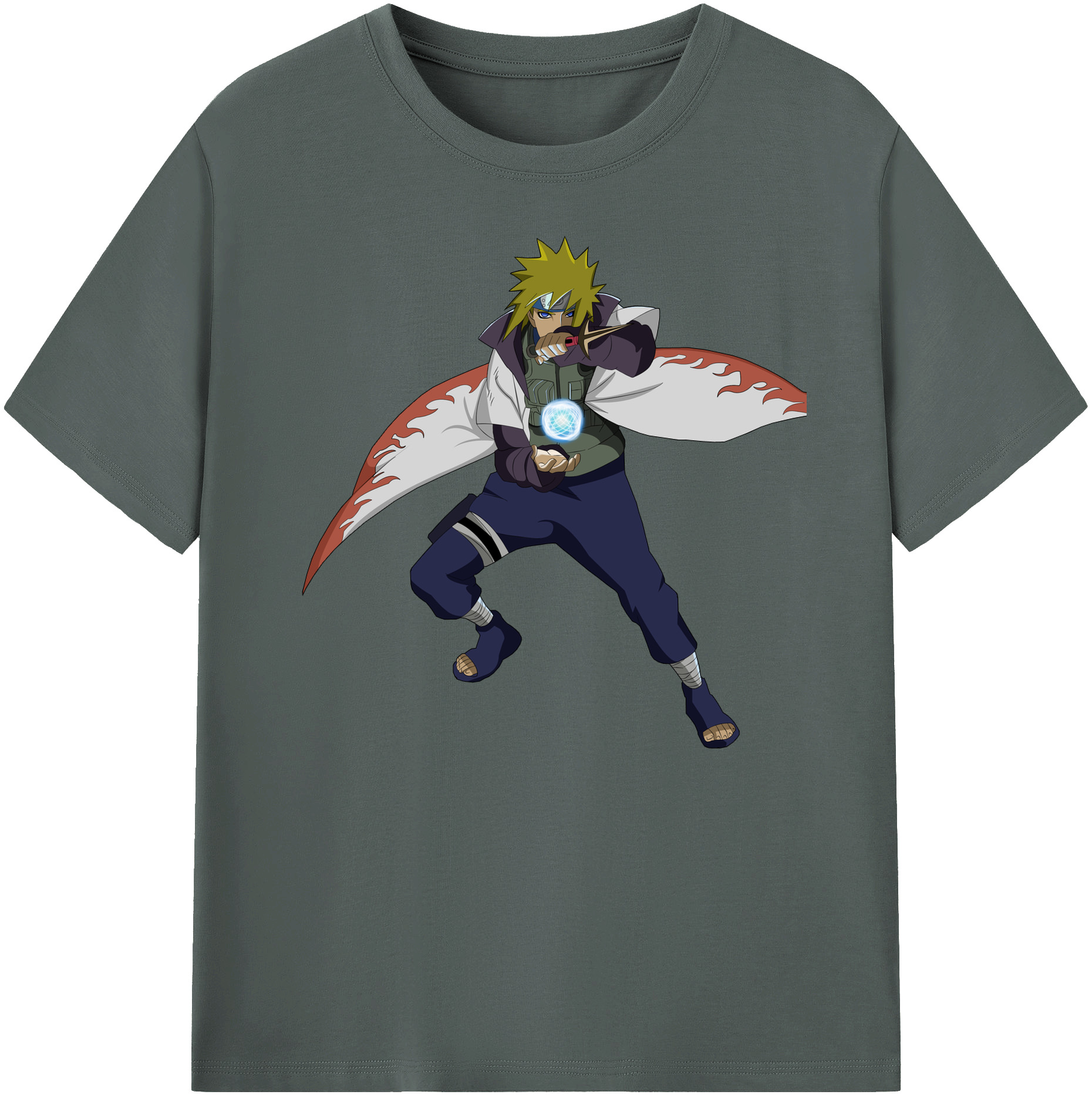 （画像用） NARUTO -ナルト- 波風 ミナト Namikaze Minato 綿100％ メンズ半袖Tシャツ｜肌触りやわらか＆通気性